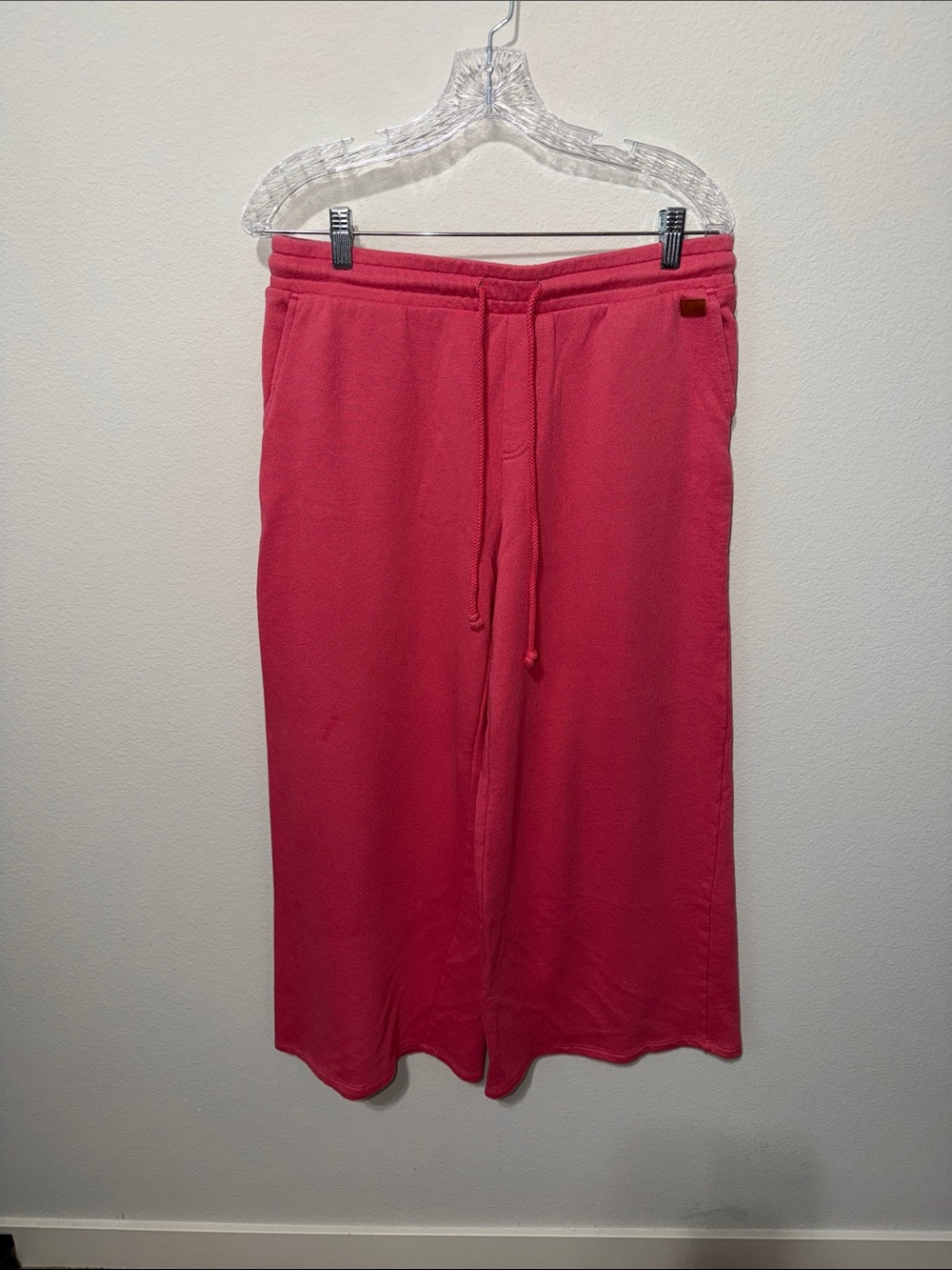 Peace Love World Coral Wide-Leg Drawstring Pants